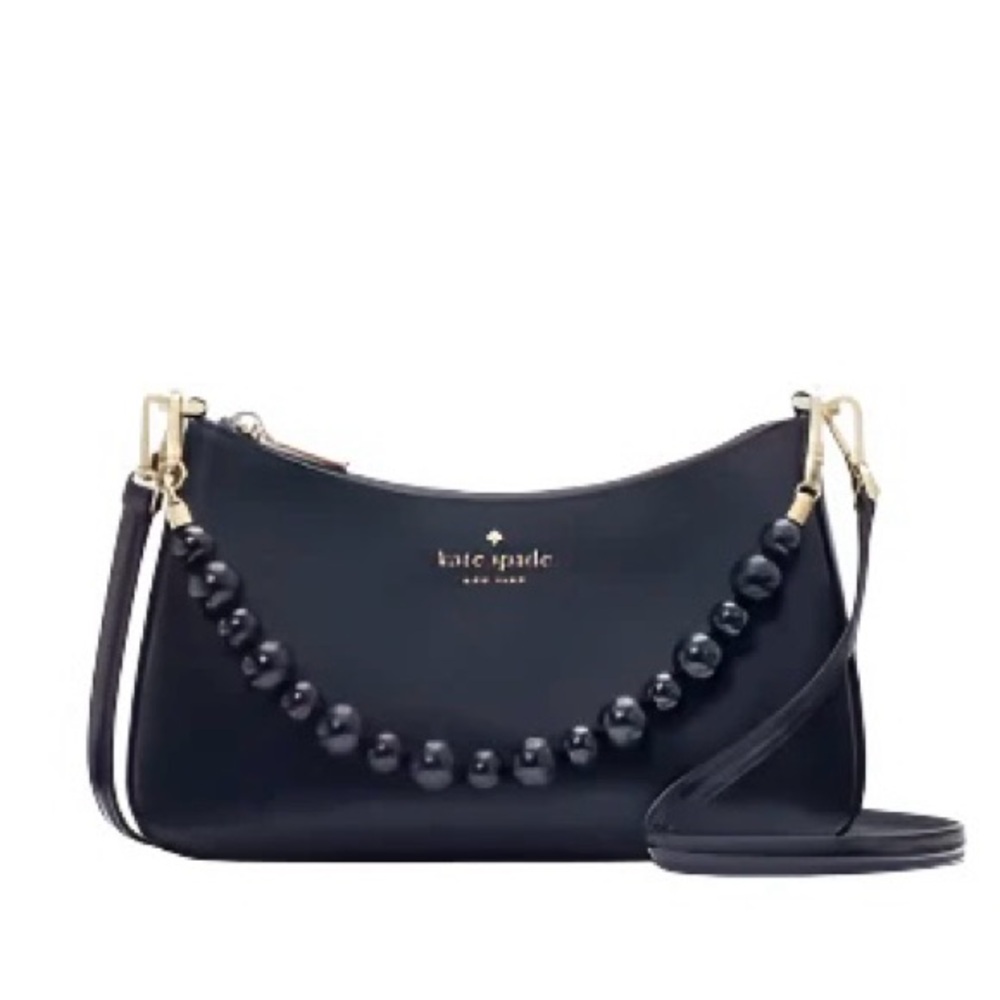 Kate Spade Madison Faux Pearl Medium Convertible Crossbody Parisian Navy Purse